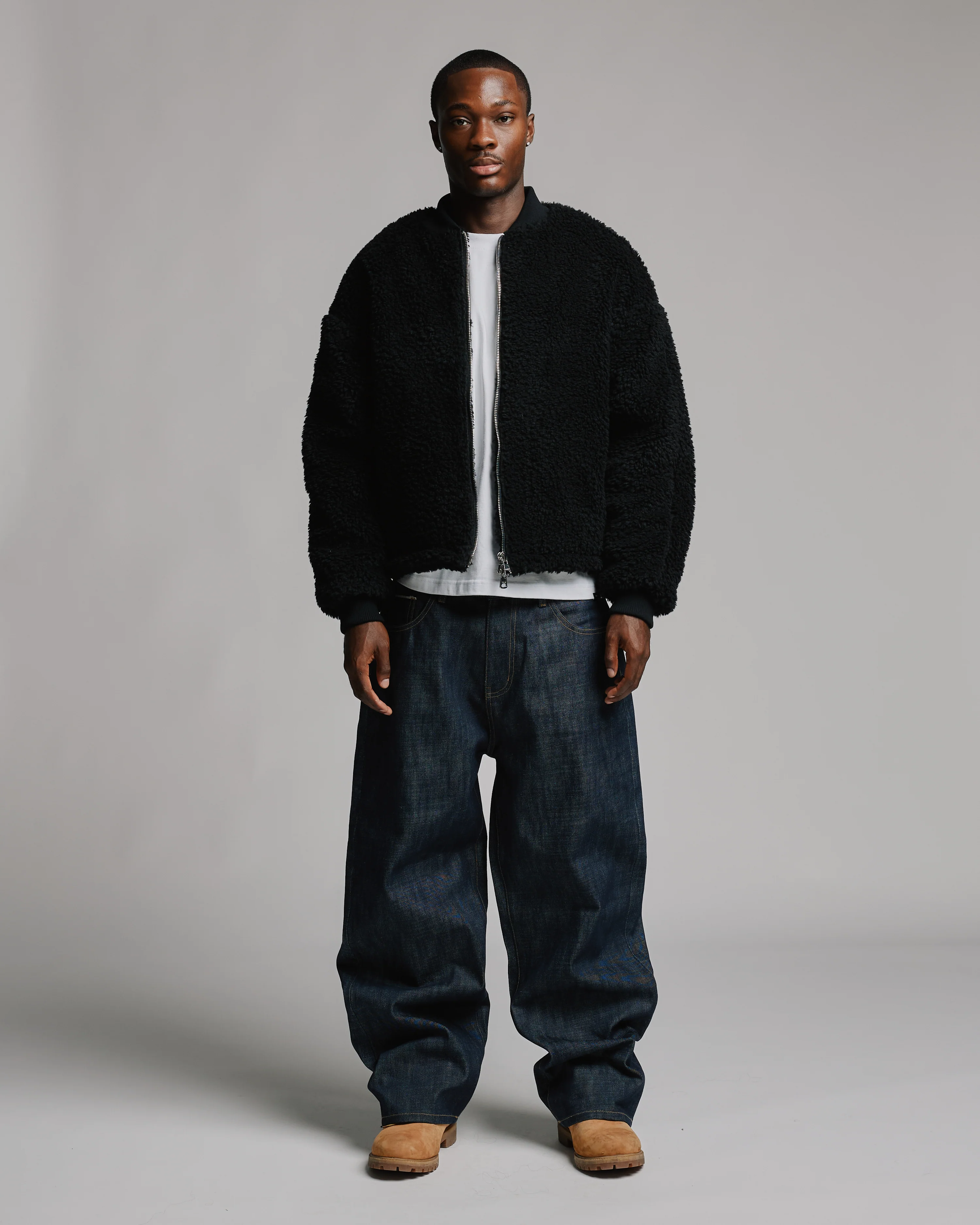 Sherpa Full Zip - Black