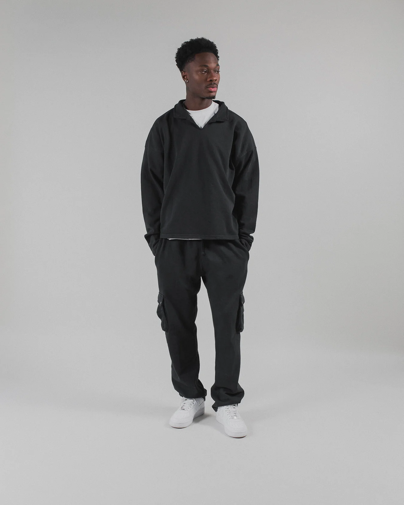 Collared Sweater - Vintage Black