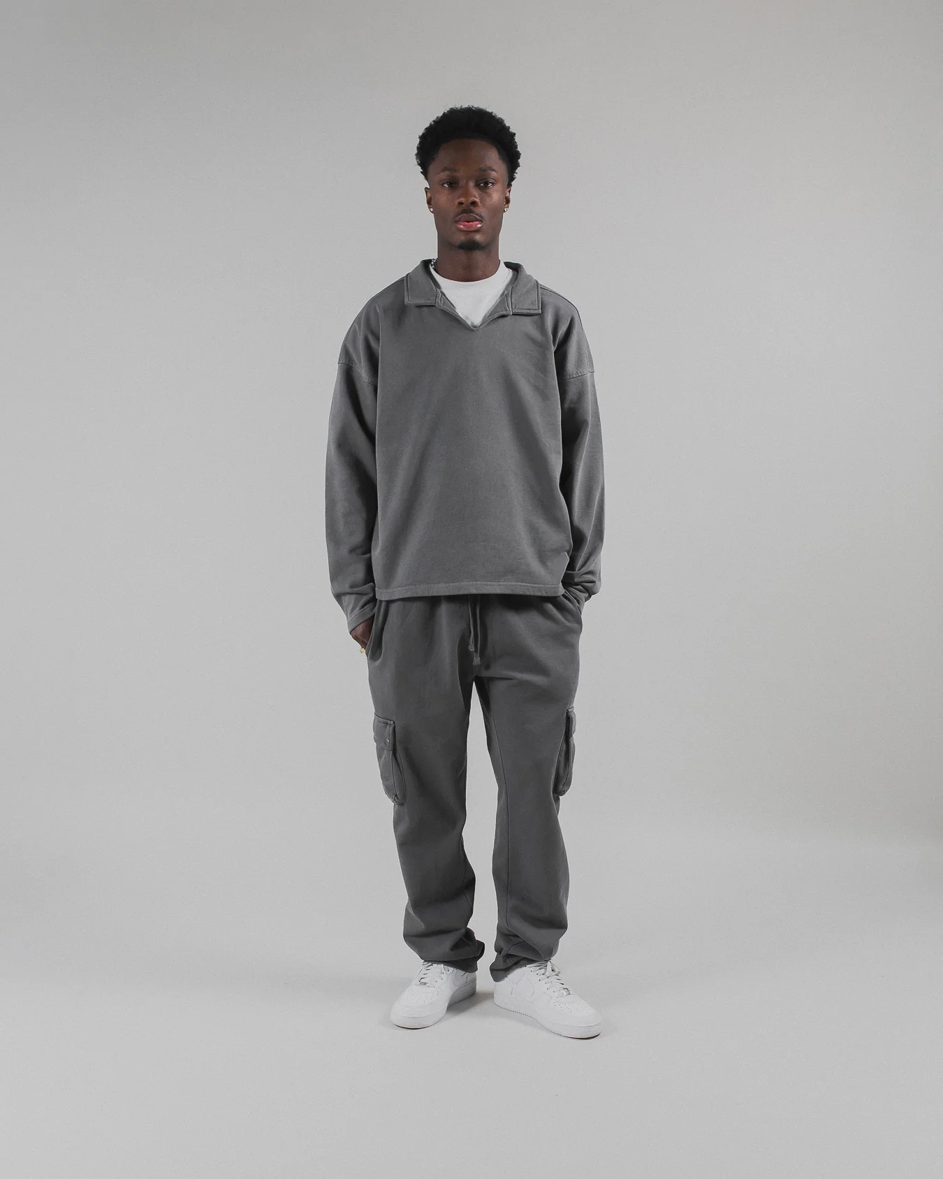 Collared Sweater - Vintage Grey
