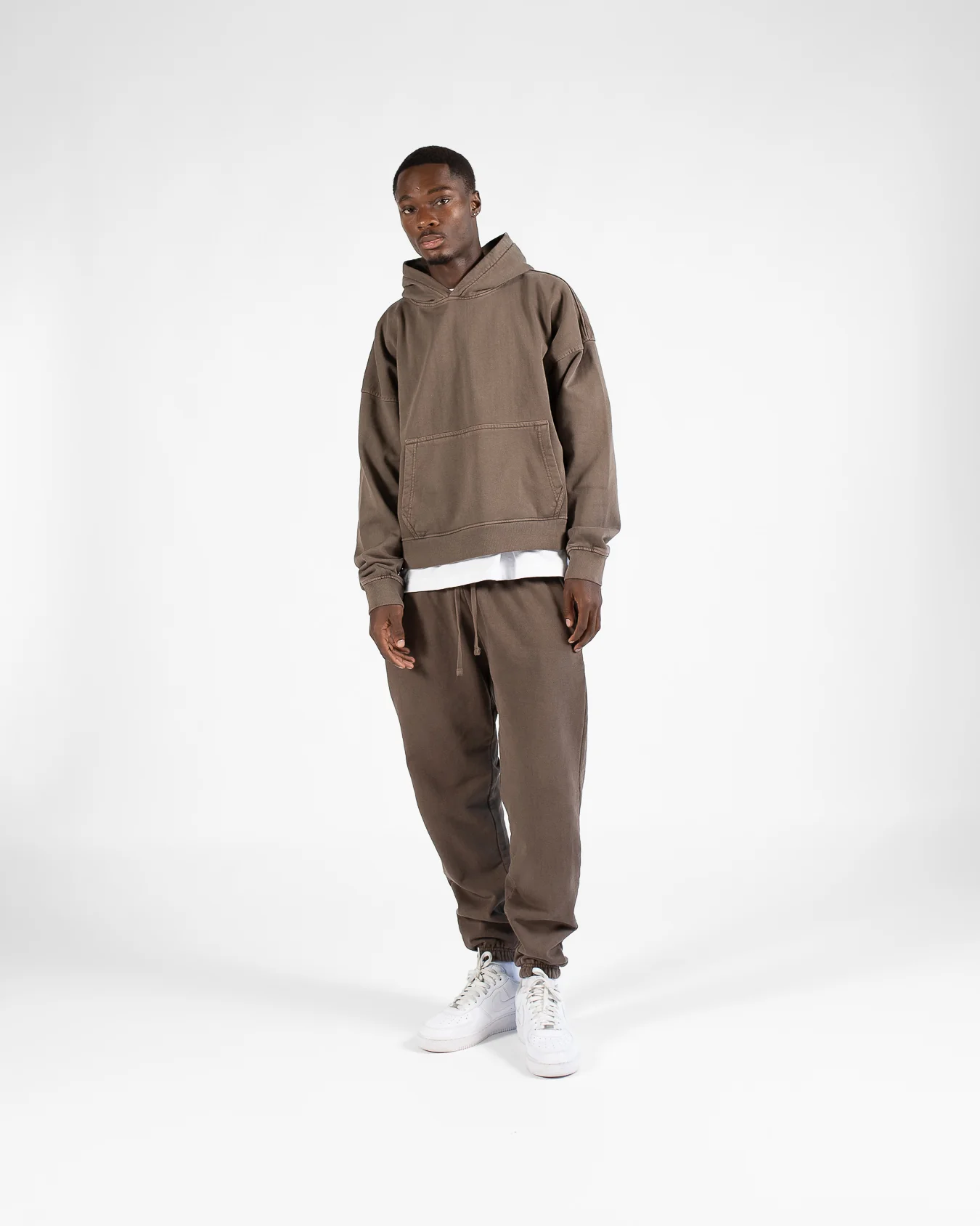 Cropped Hoodie - Vintage Brown
