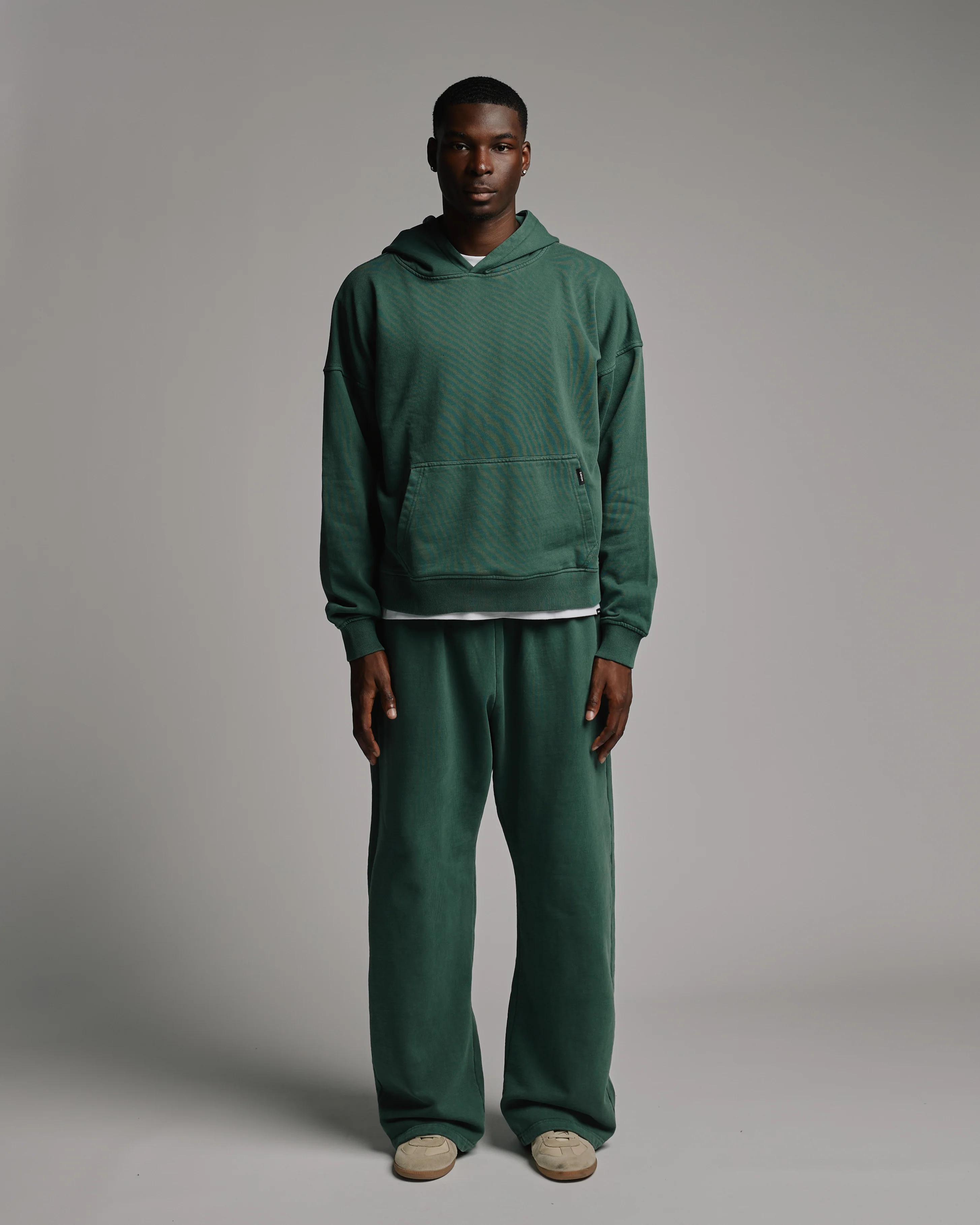 Cropped Hoodie - Vintage Green