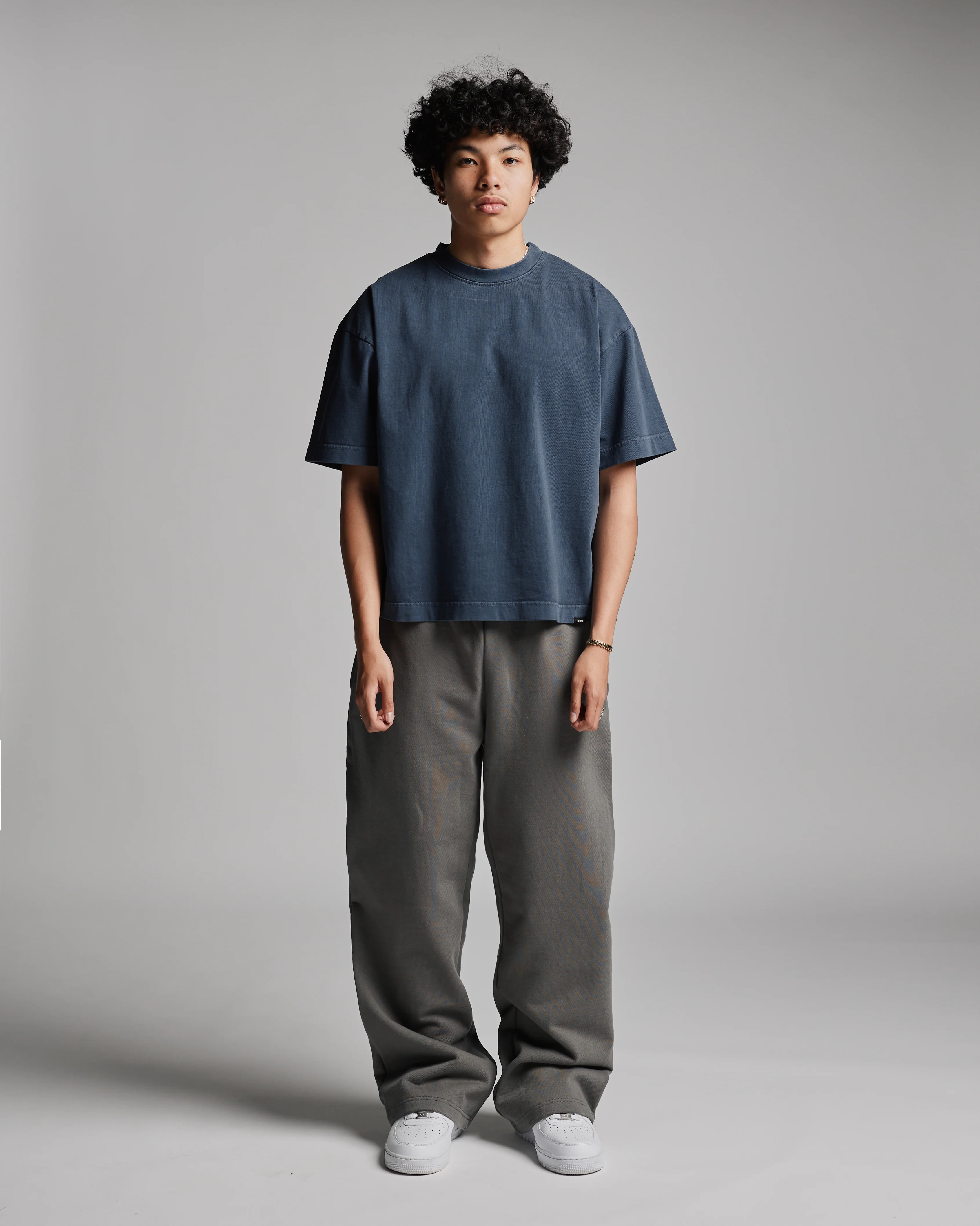 Cropped T-Shirt - Vintage Navy