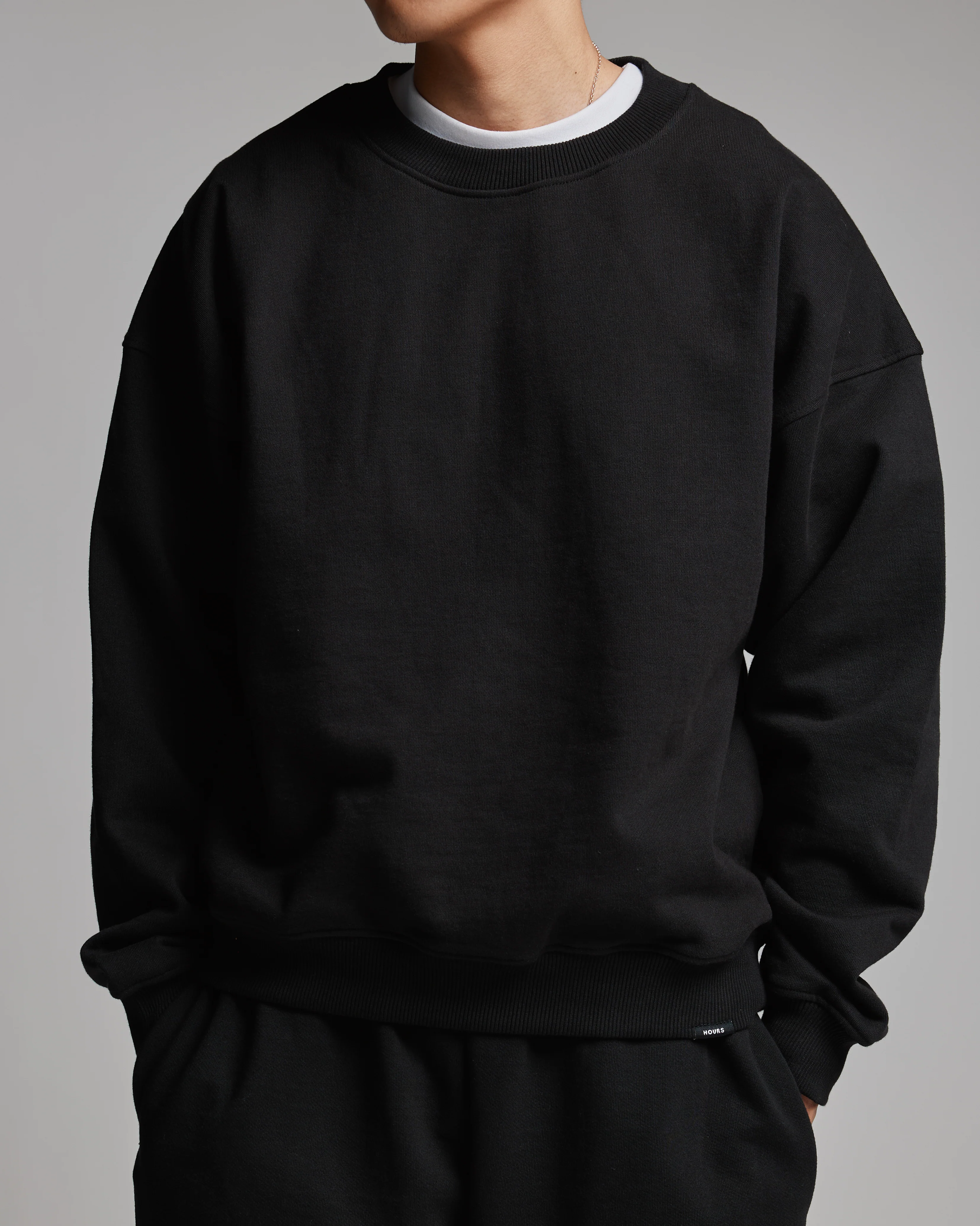 1690-drop-shoulder-crewneck-black-6.webp Drop Shoulder Crewneck - Black