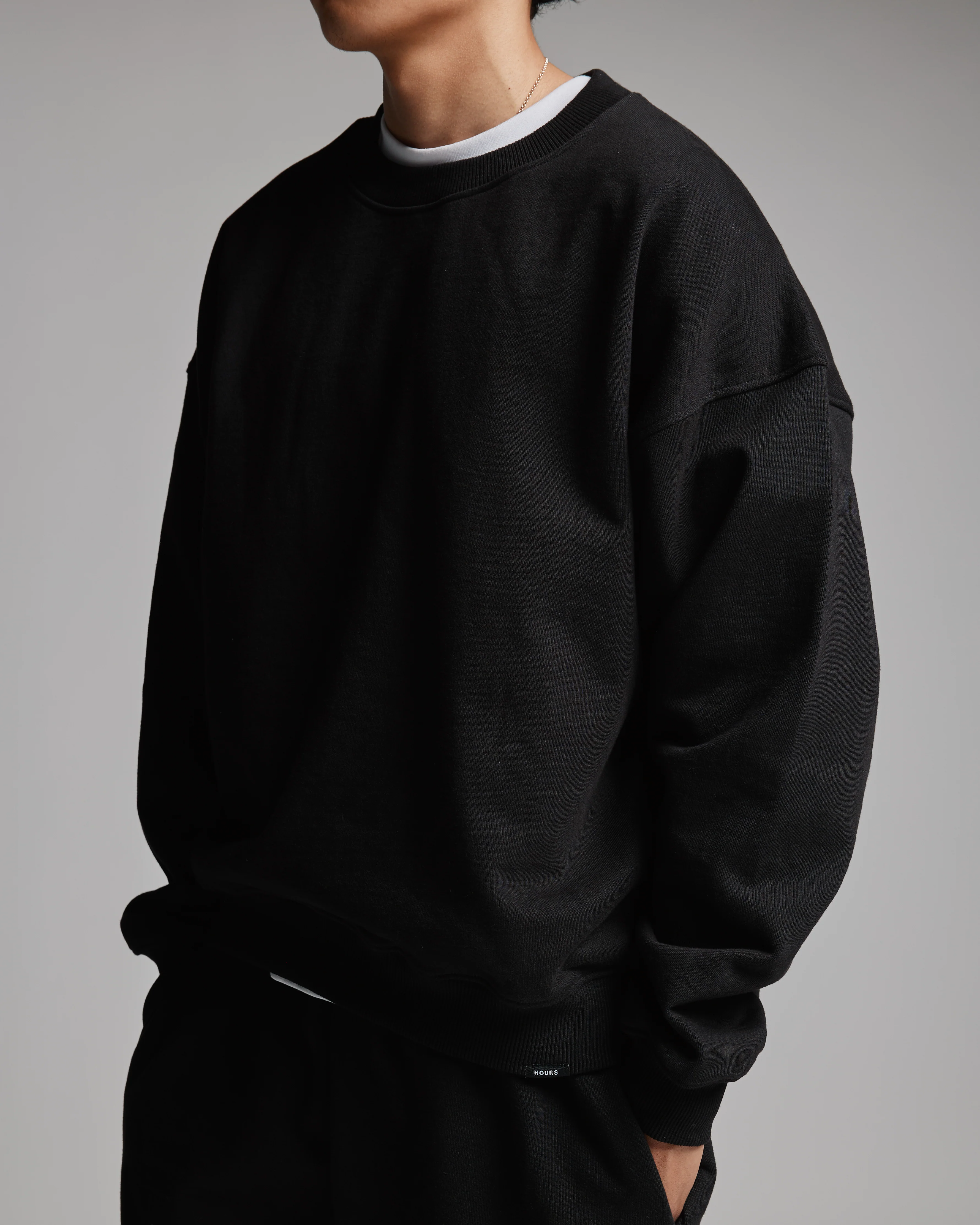 1690-drop-shoulder-crewneck-black-8.webp Drop Shoulder Crewneck - Black