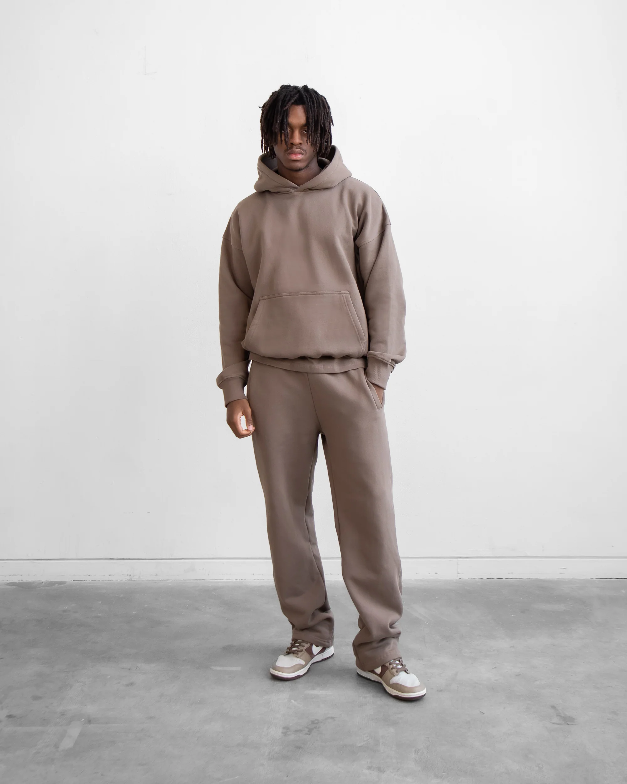 Drop Shoulder Hoodie - Earth