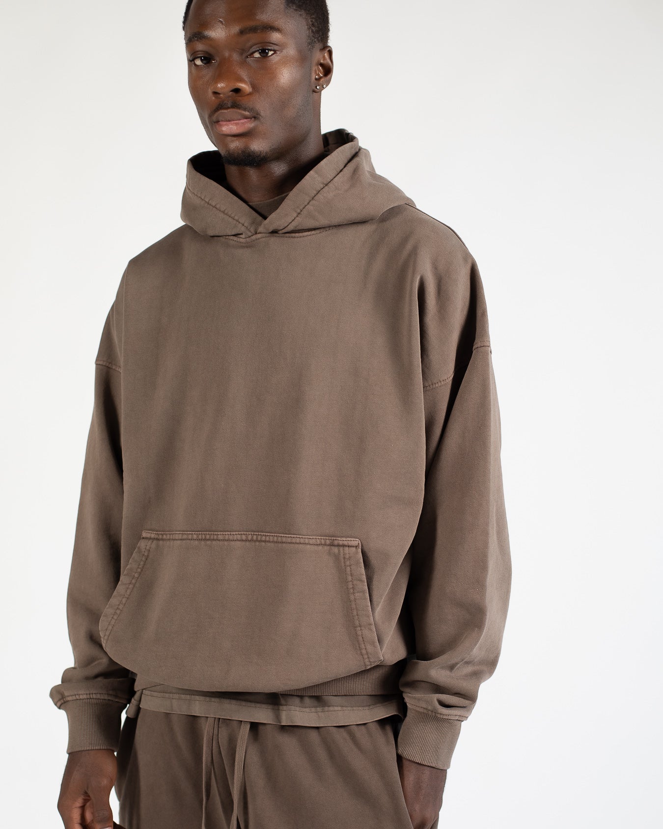 1822-drop-shoulder-hoodie-vintage-brown-5.jpg Drop Shoulder Hoodie - Vintage Brown