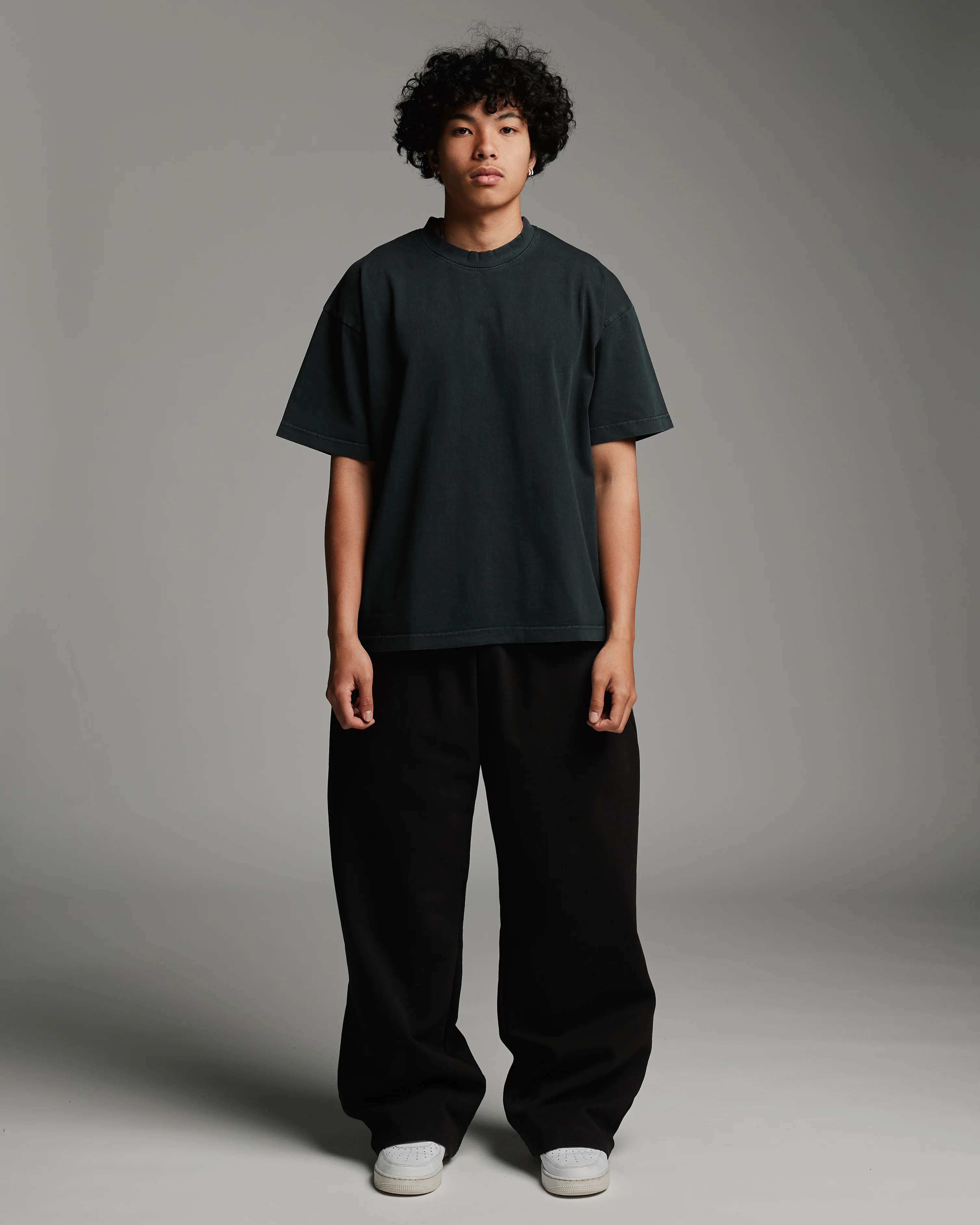 Drop Shoulder T-Shirt - Vintage Black