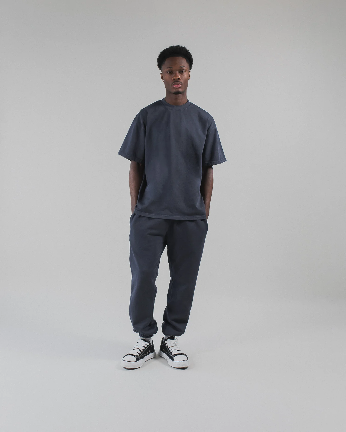 Drop Shoulder T-Shirt - Vintage Navy