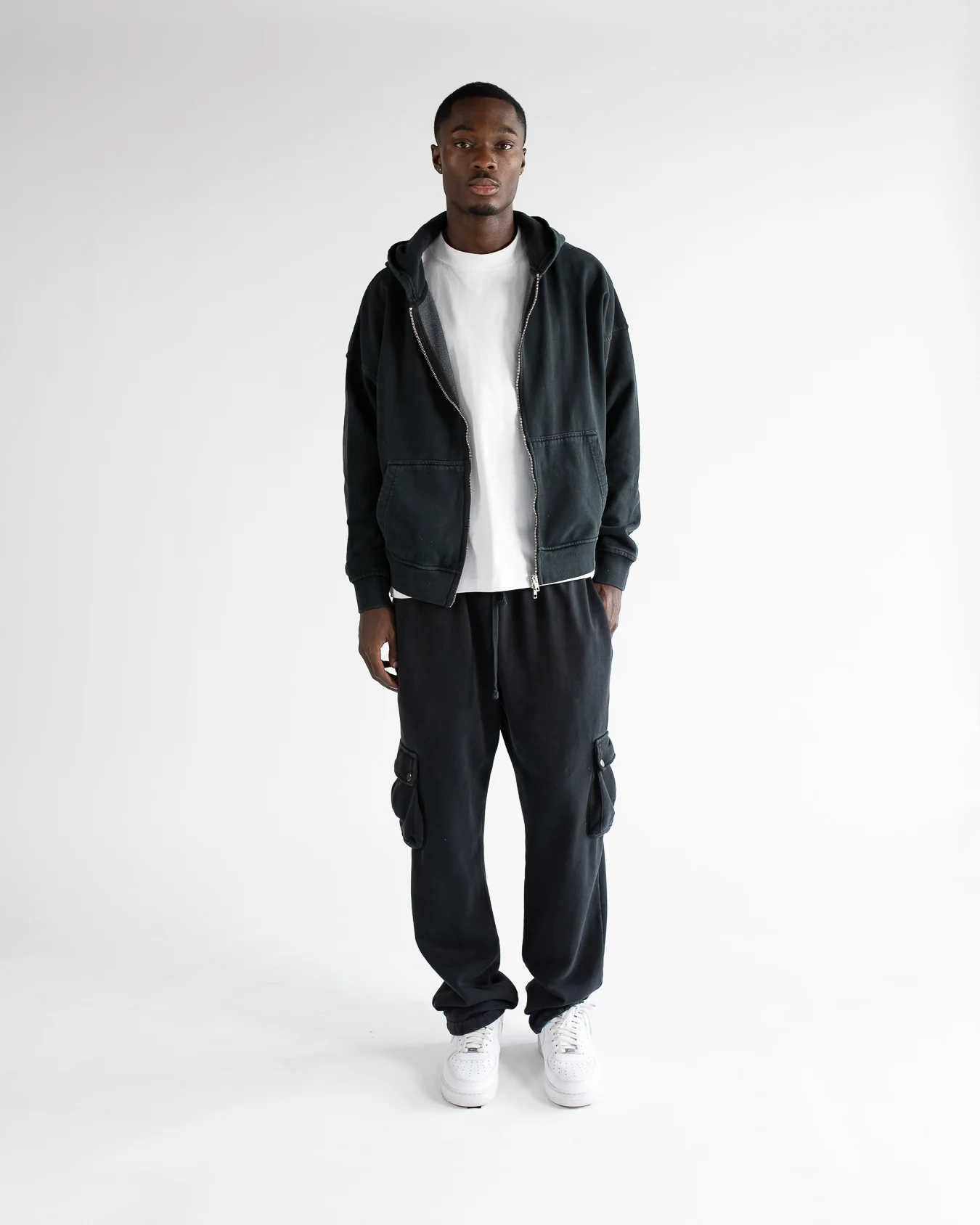1984-drop-shoulder-zip-hoodie-vintage-black-4.webp Drop Shoulder Zip Hoodie - Vintage Black