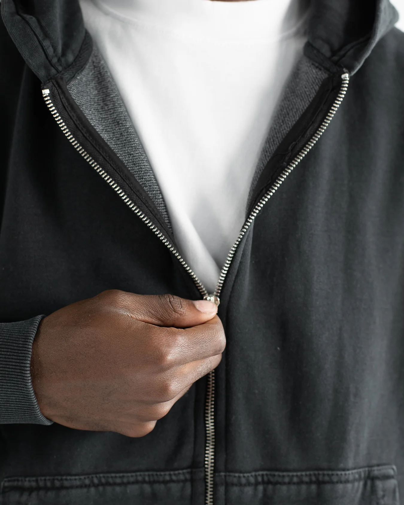 1984-drop-shoulder-zip-hoodie-vintage-black-5.webp Drop Shoulder Zip Hoodie - Vintage Black