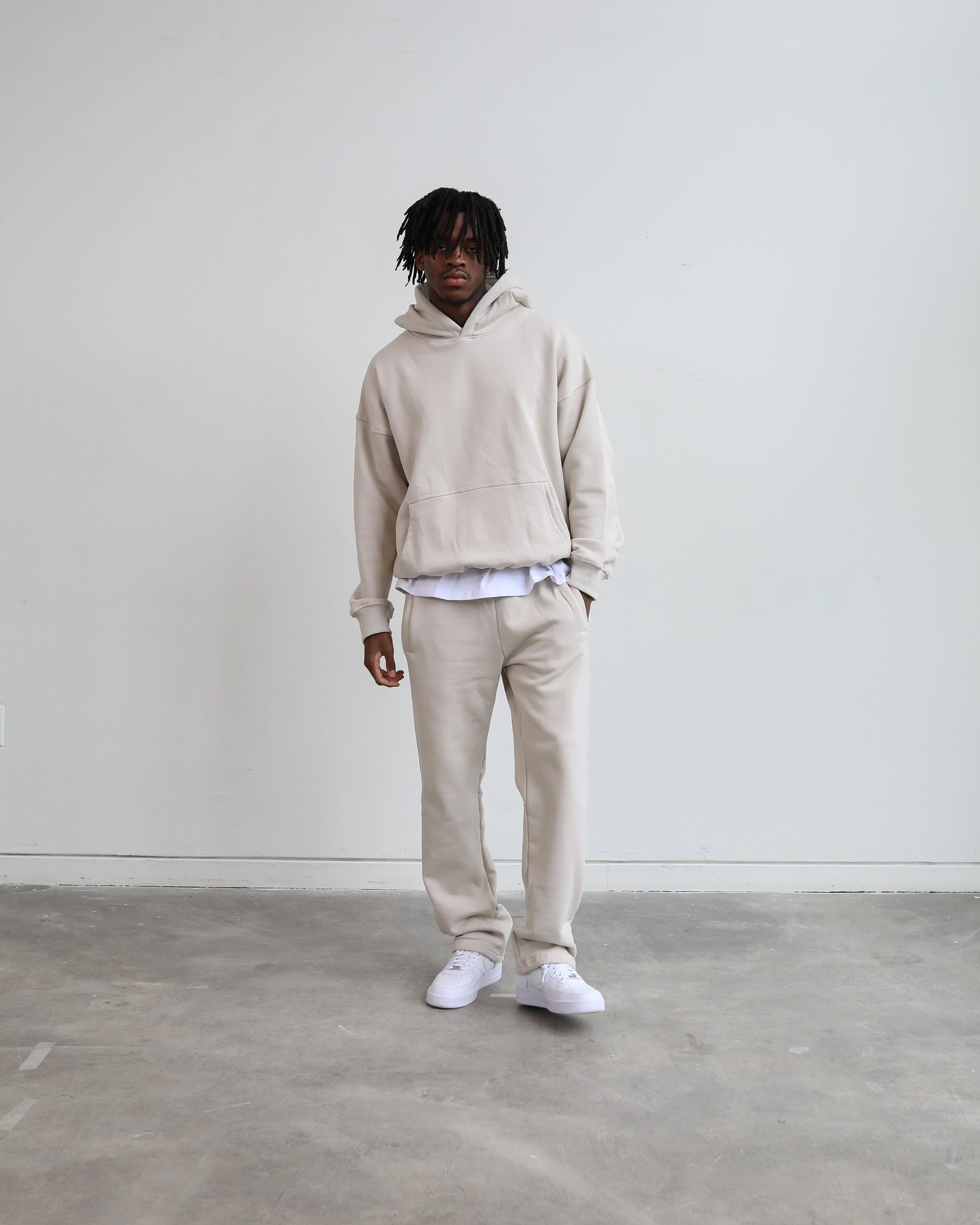 Open Bottom Sweatpant - Oatmeal