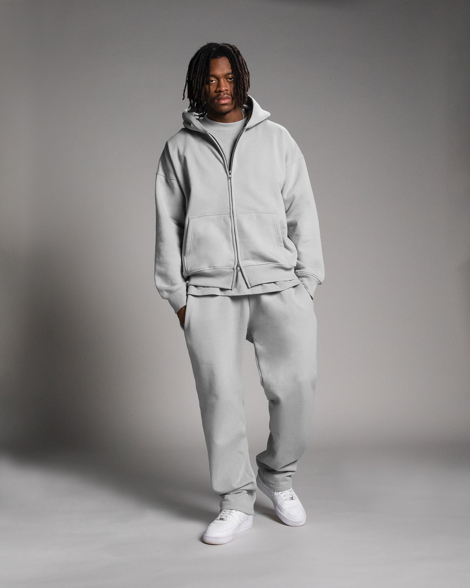 Open Bottom Sweatpants - Stone