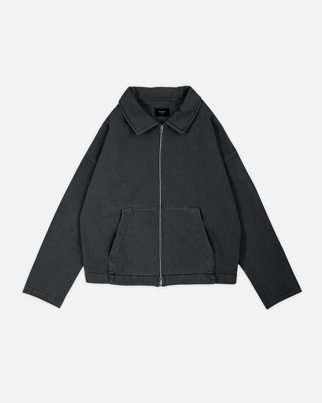 Collared Full Zip - Vintage Black