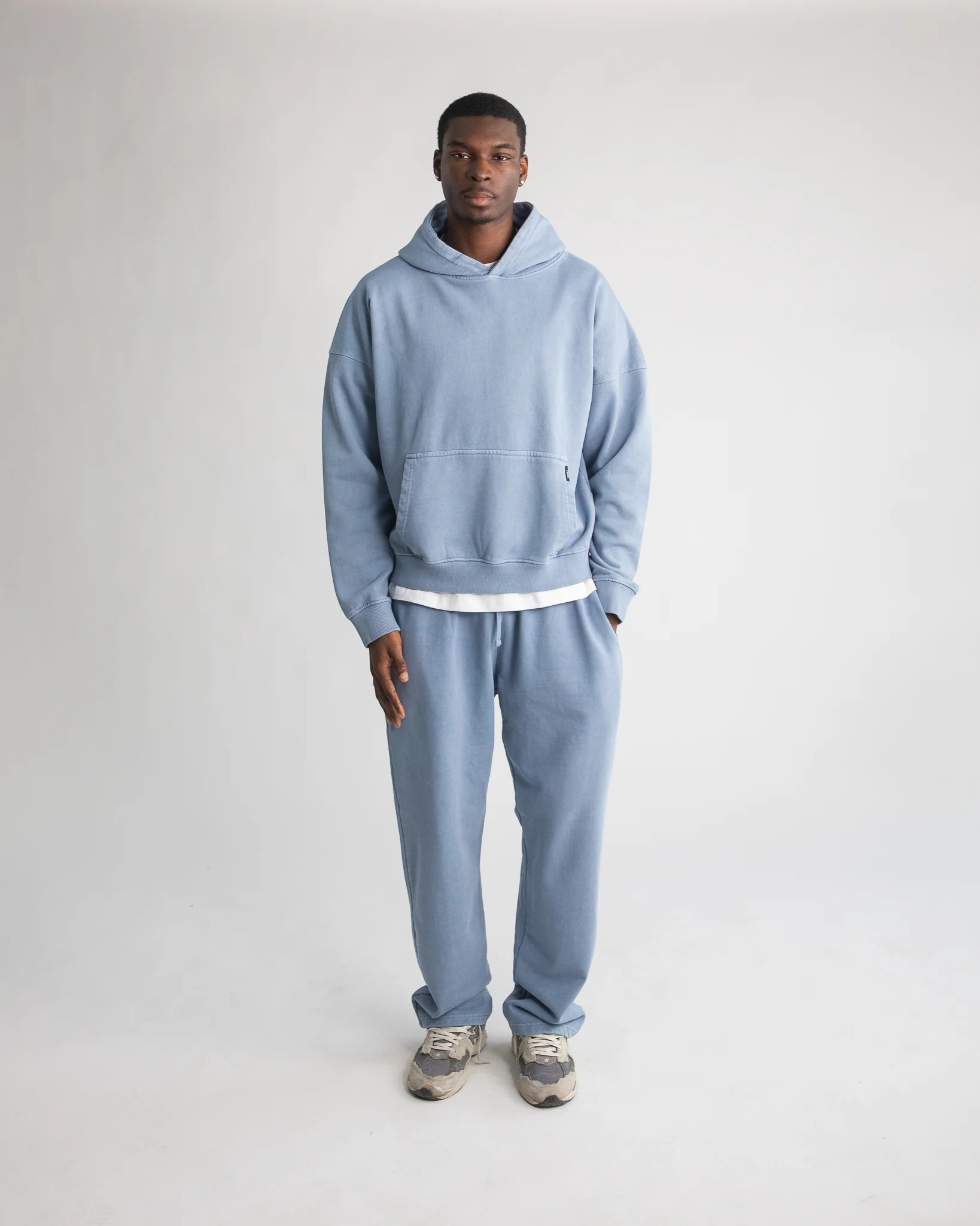 Cropped Hoodie - Vintage Blue