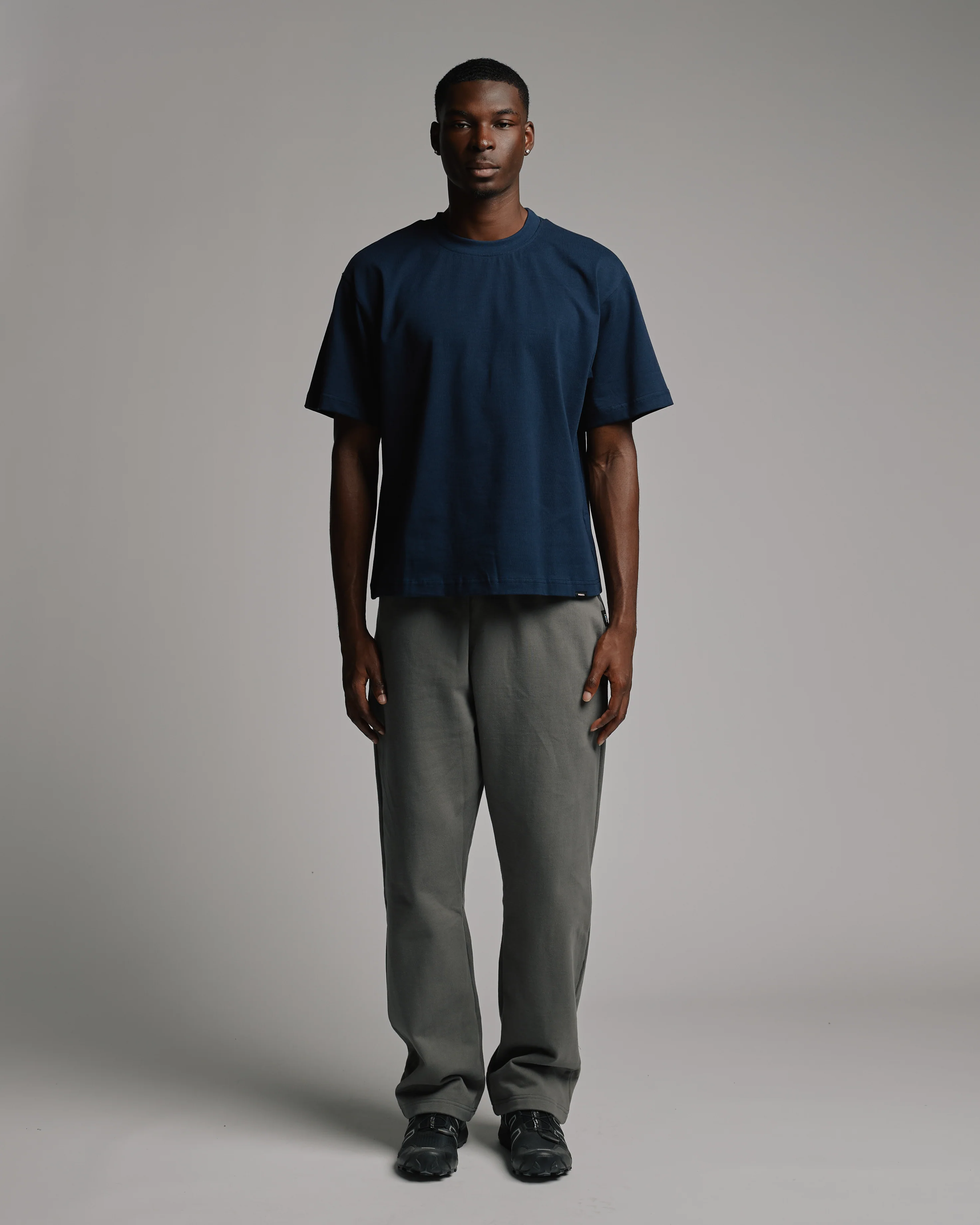 Cropped T-Shirt - Navy