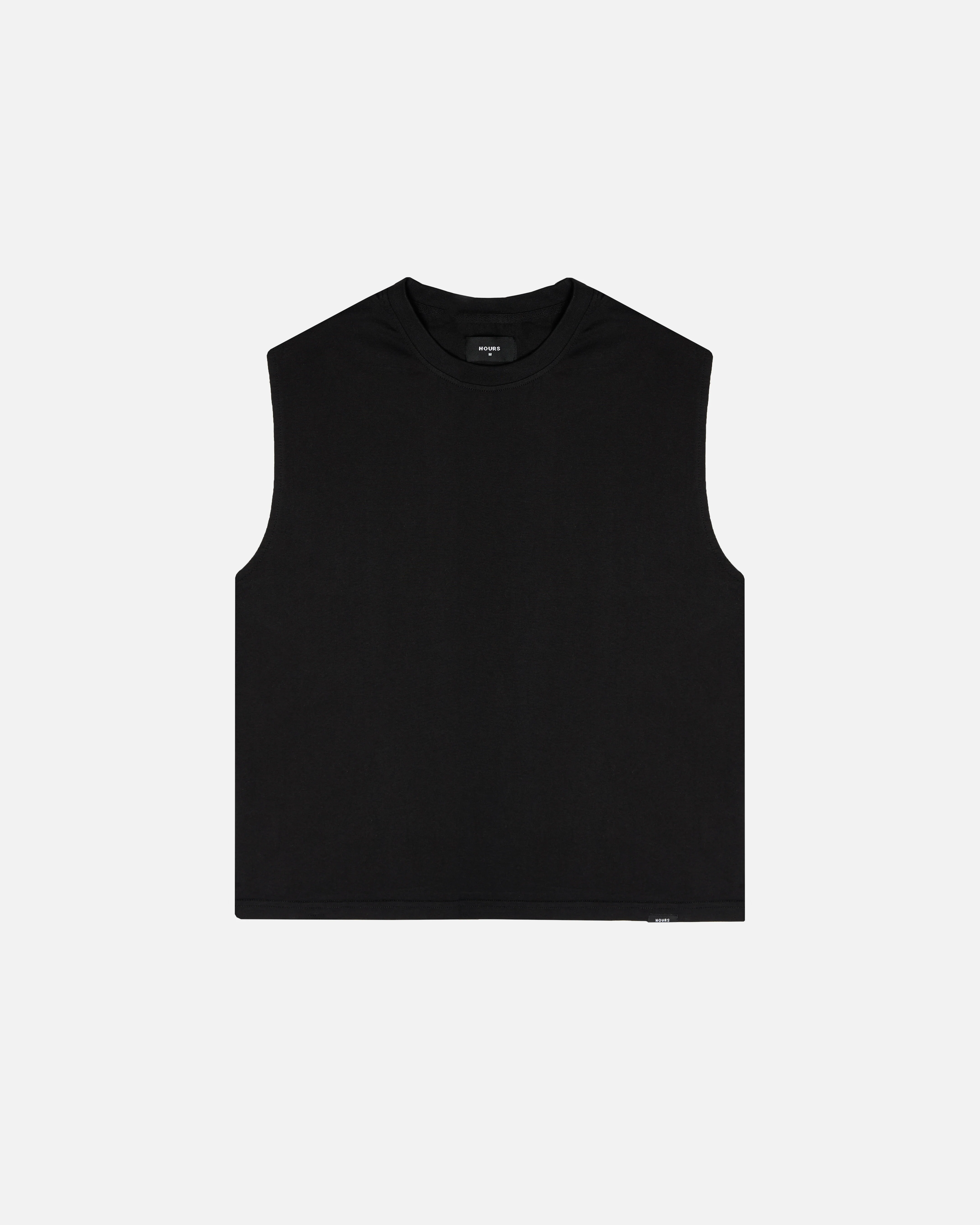 Cropped Tank Top - Black