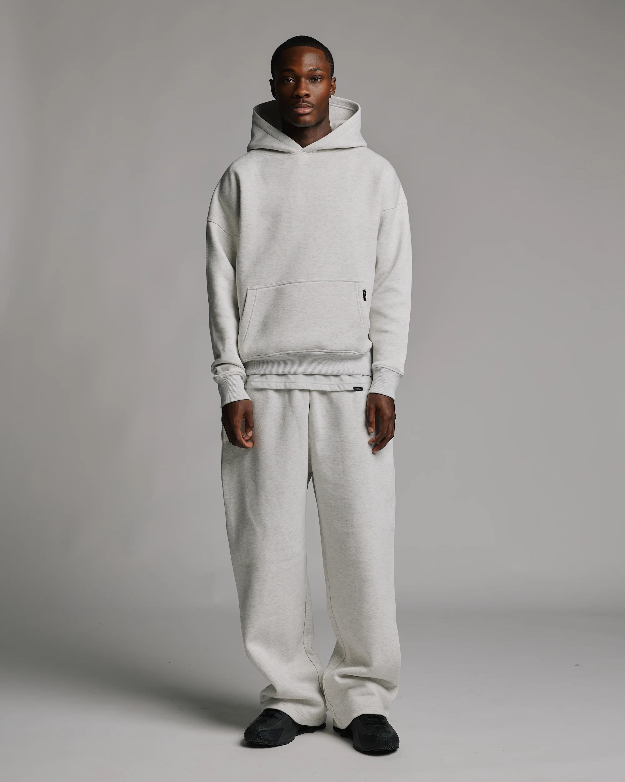 Drop Shoulder Hoodie - Ash