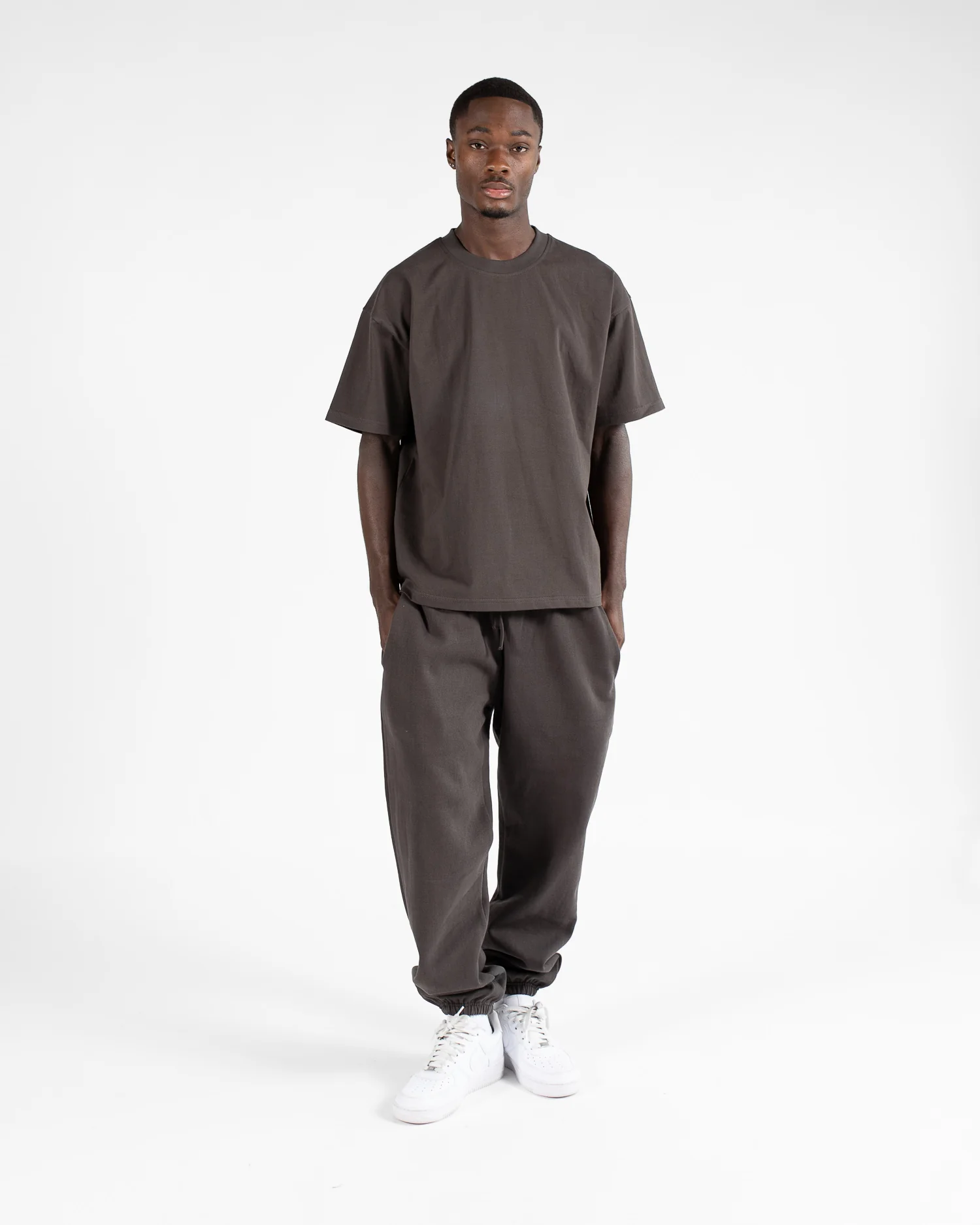 Drop Shoulder T-Shirt - Espresso