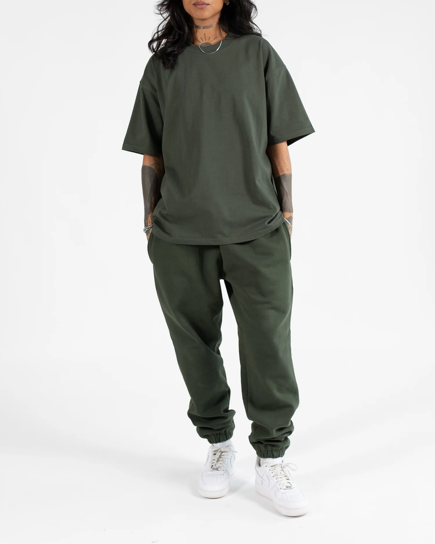 747-drop-shoulder-t-shirt-olive-4.webp Drop Shoulder T-Shirt - Olive