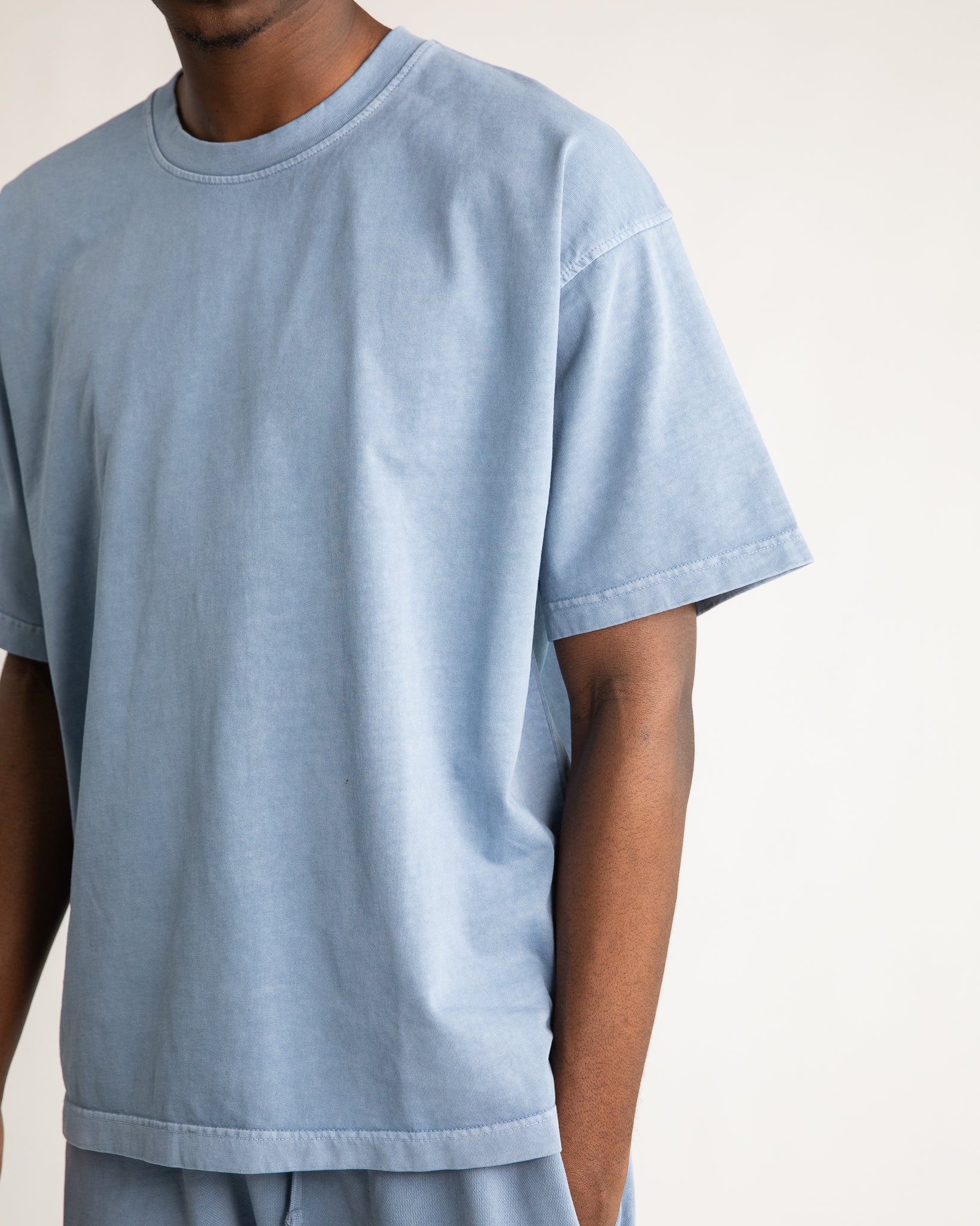 759-drop-shoulder-t-shirt-vintage-blue-3.jpg Drop Shoulder T-Shirt - Vintage Blue