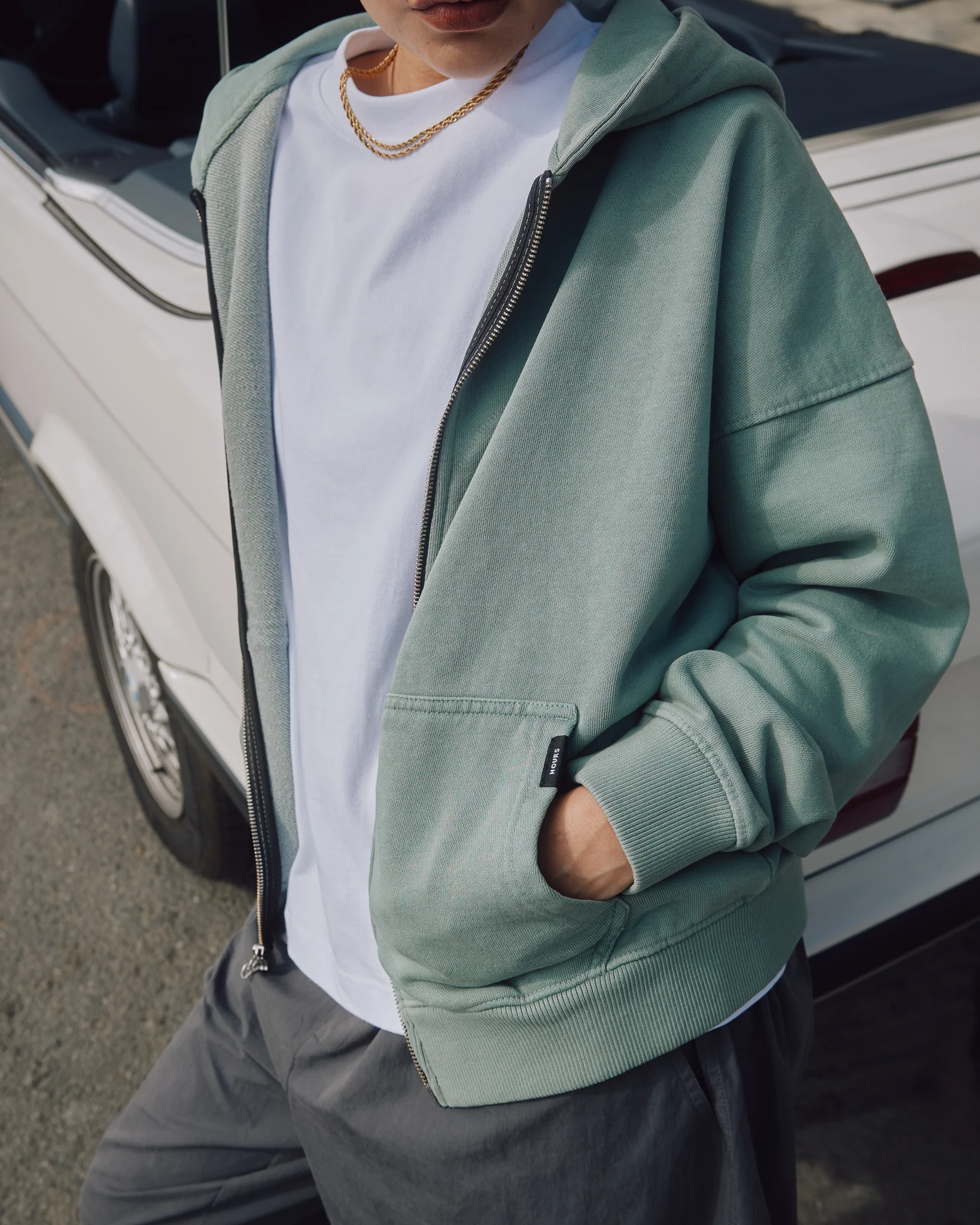 855-drop-shoulder-zip-hoodie-vintage-sage-10.webp Drop Shoulder Zip Hoodie - Vintage Sage