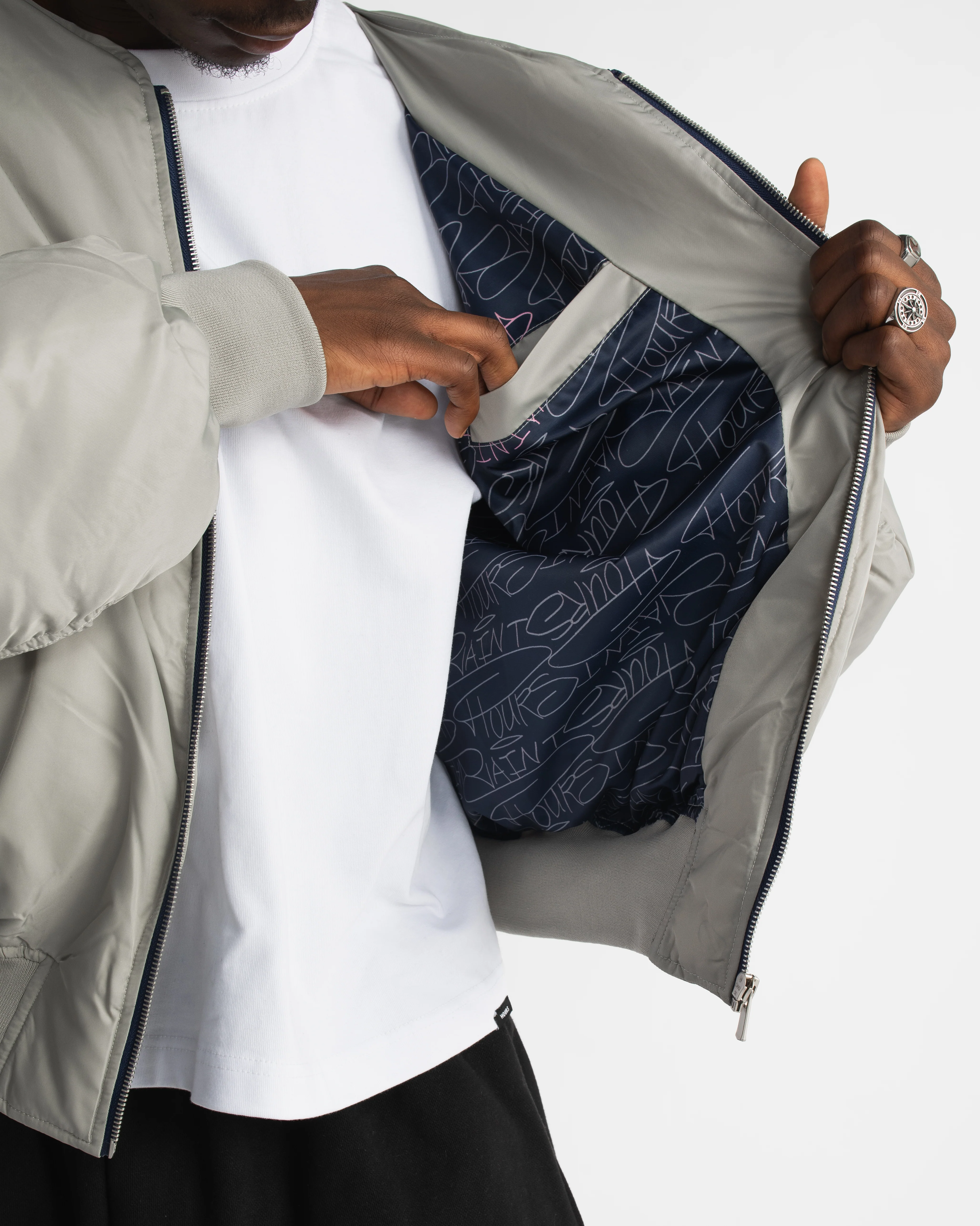 928-hours-x-saint-bomber-jacket-silver-3.webp Hours x Saint Bomber Jacket - Silver