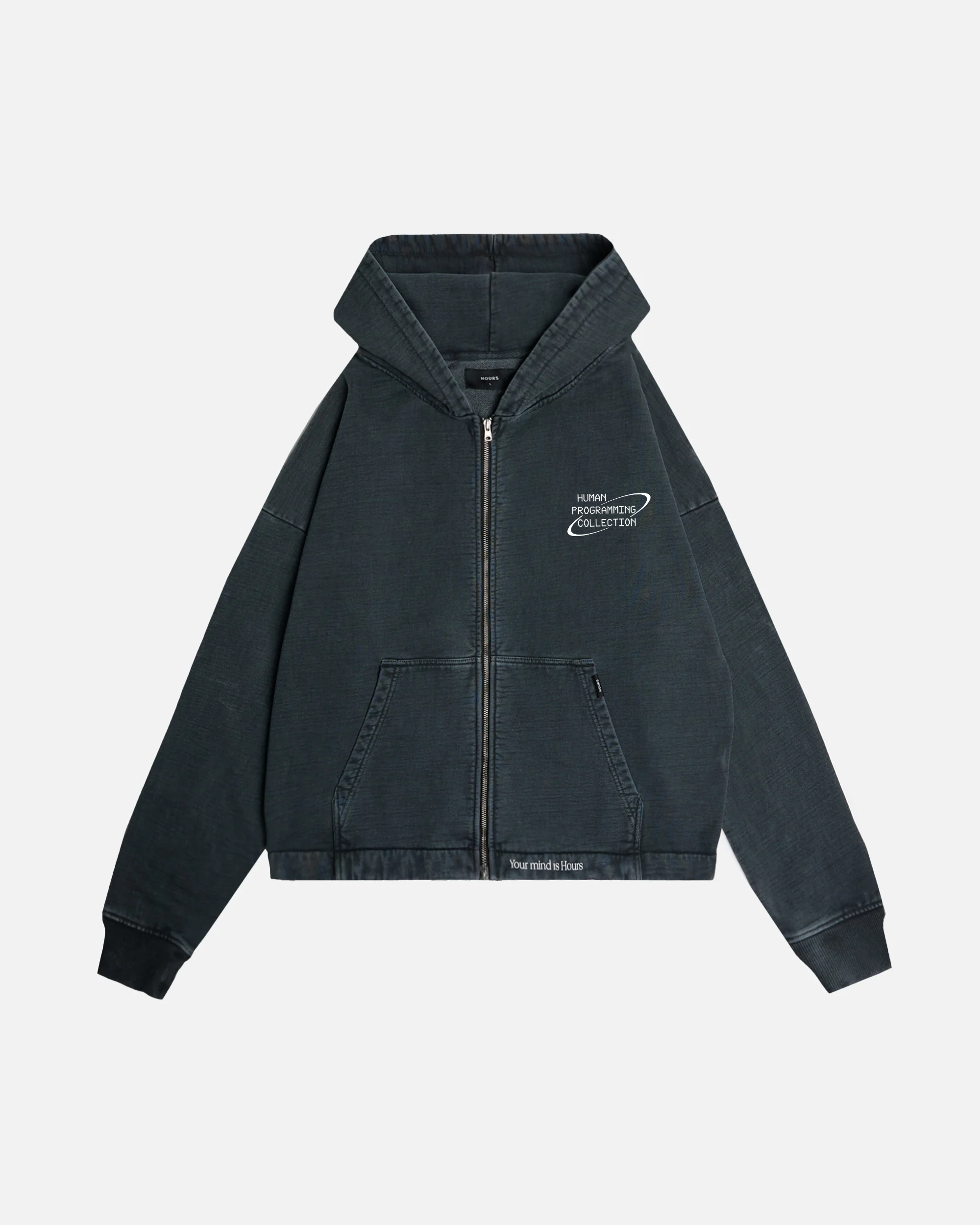 979-mind-is-hours-cropped-zip-hoodie-vintage-black-3.webp Mind is Hours Cropped Zip Hoodie - Vintage Black